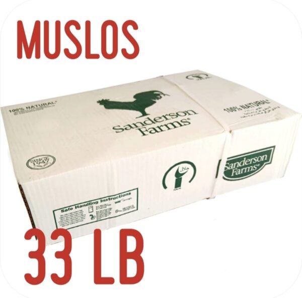 Caja de muslos de pollo 33lbs